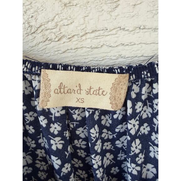 **ALTER'D STATE** Long Sleeved Prairie Boho Floral Print Navy Dress Women's XS - Picture 4 of 5